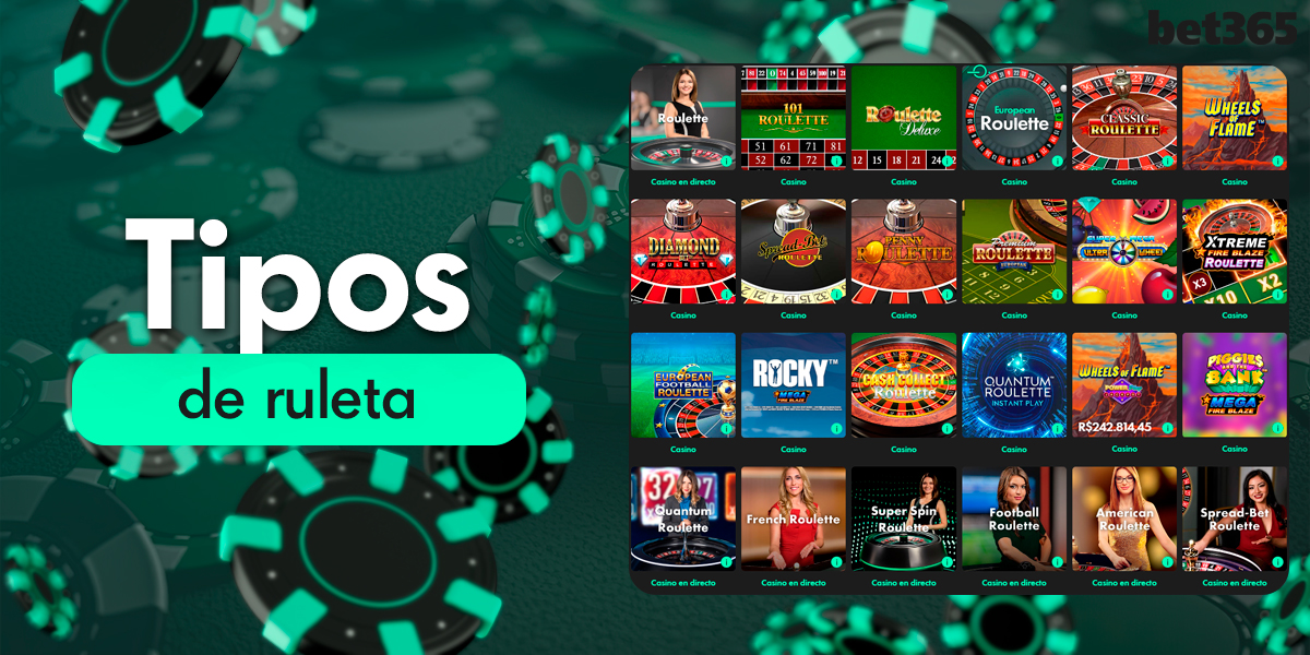 Tipos de ruleta en Bet365