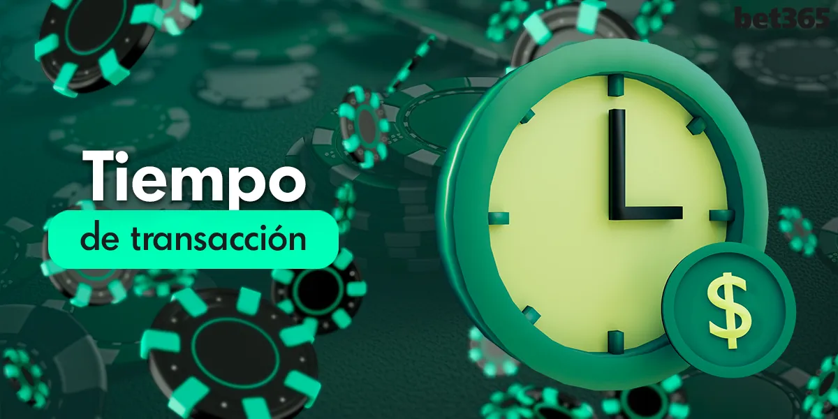Tiempo de transacción para depositar y retirar dinero